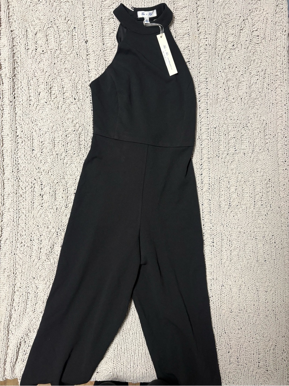 She + Sky Black High-Neck Jumpsuit- Brand new with tags